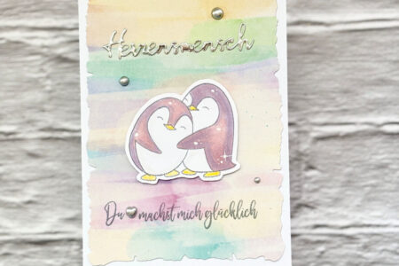 Eine zarte Karte in Pastelltönen mit wichtiger Botschaft, auch zum Muttertag eine schöne Überraschung.