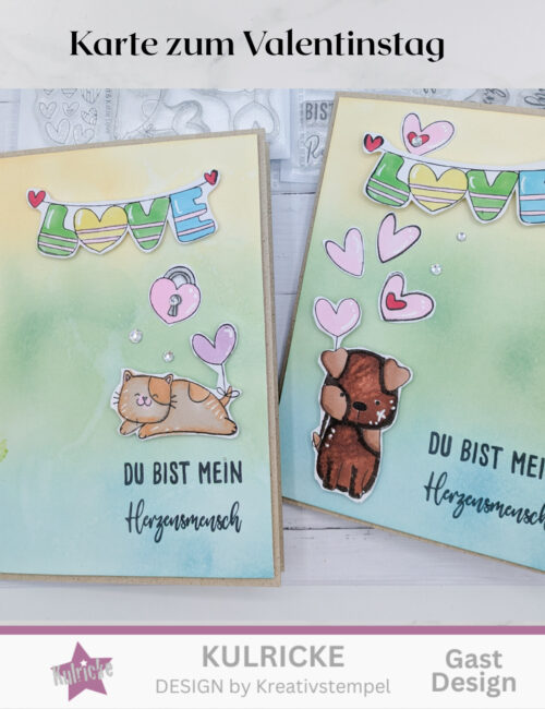 Karte zum Valentinstag