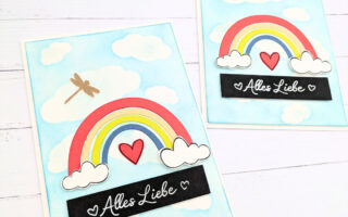 Bunte Regenbogen Karte