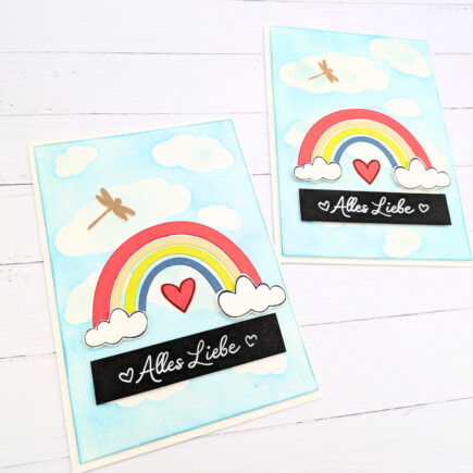 Bunte Regenbogen Karte