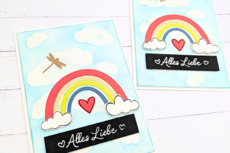 Bunte Regenbogen Karte