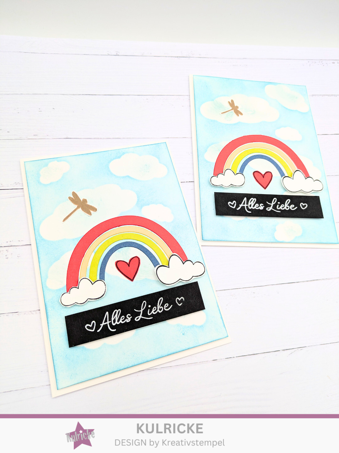 Bunte Regenbogen Karte